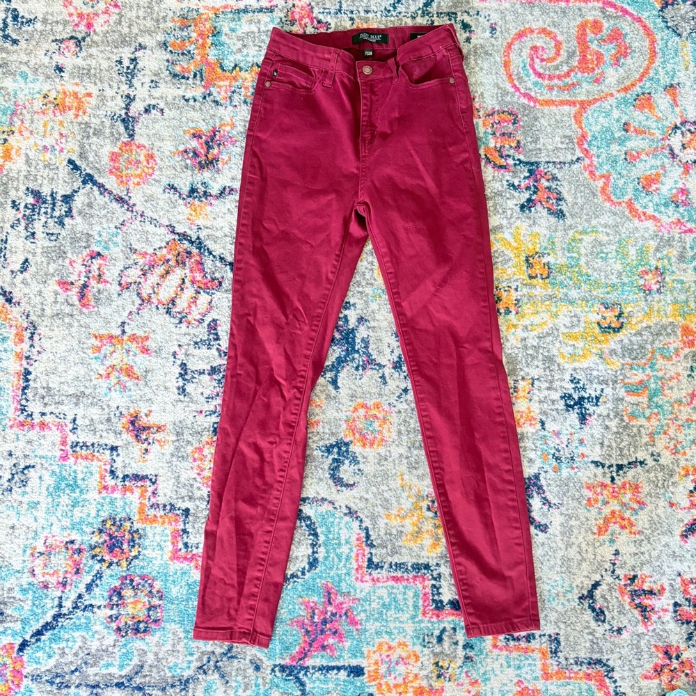 Judy Blue Women's Fuchsia Skinny Jeans